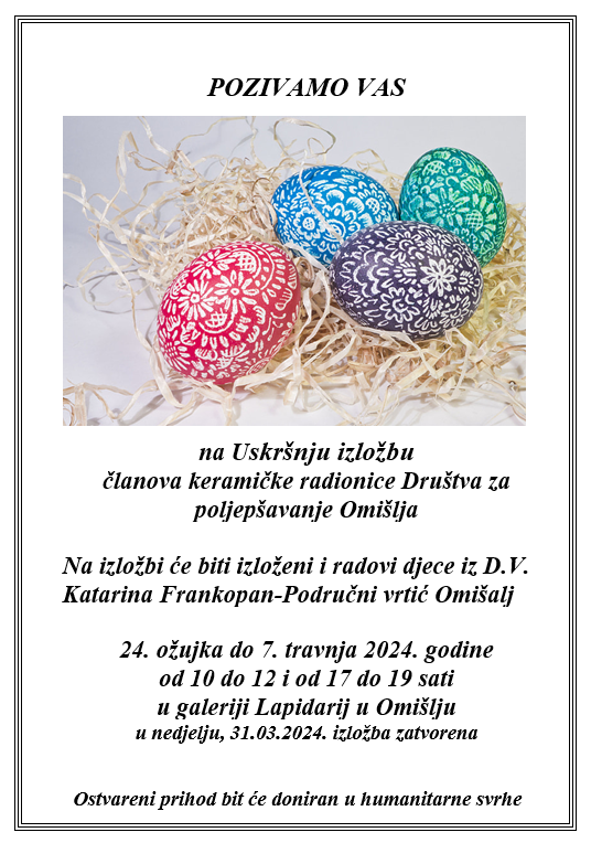 plakat s informacijama o izložbi 