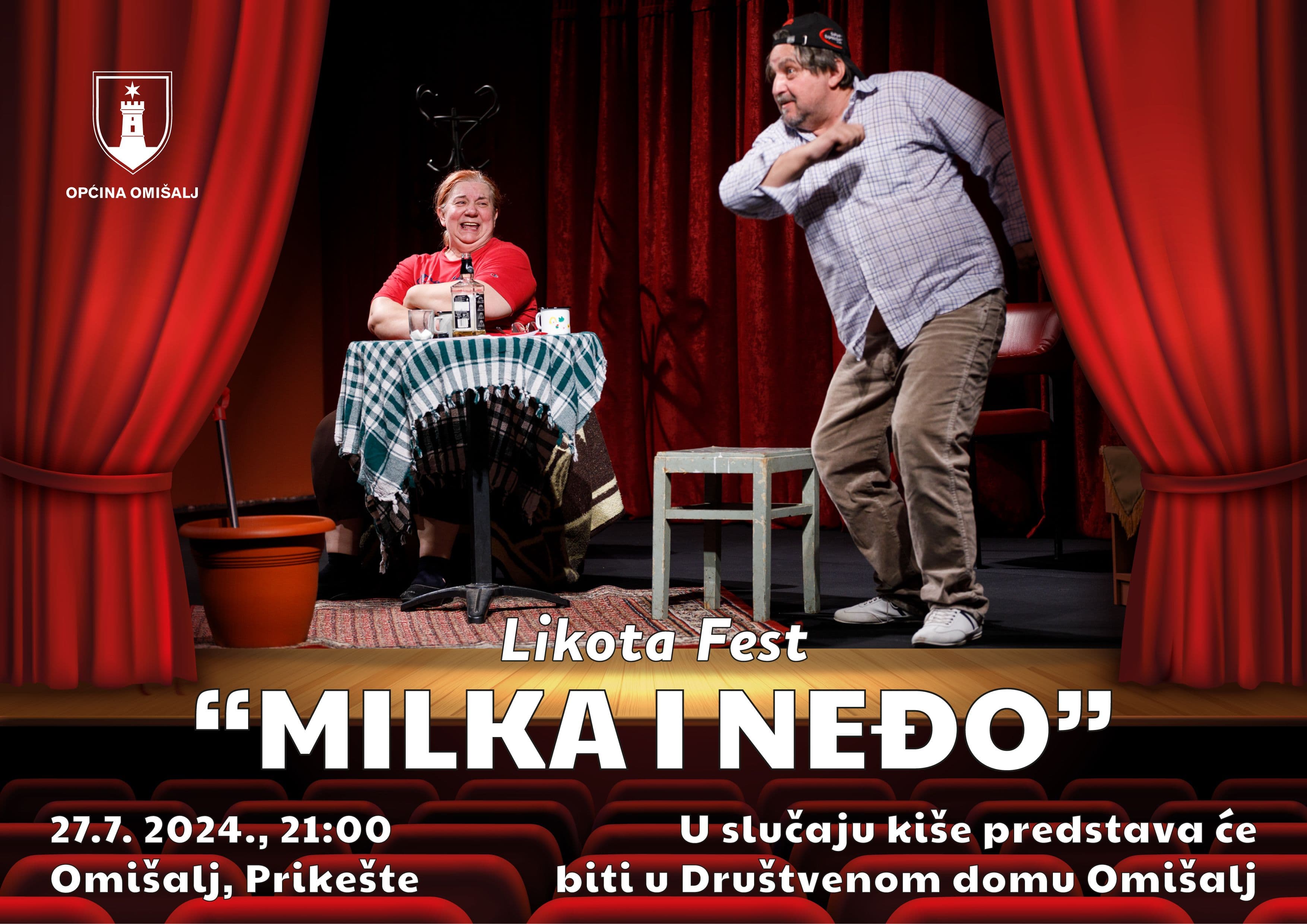 plakat s podacima o predstavi