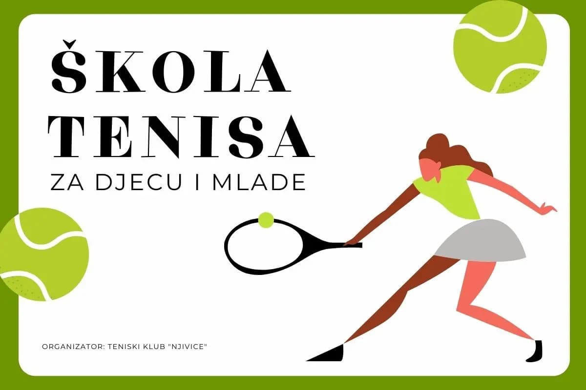 plakat s naslovom i grafikom tenisačice